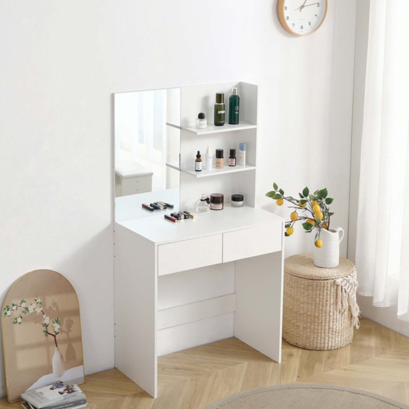 White dressing table wayfair top